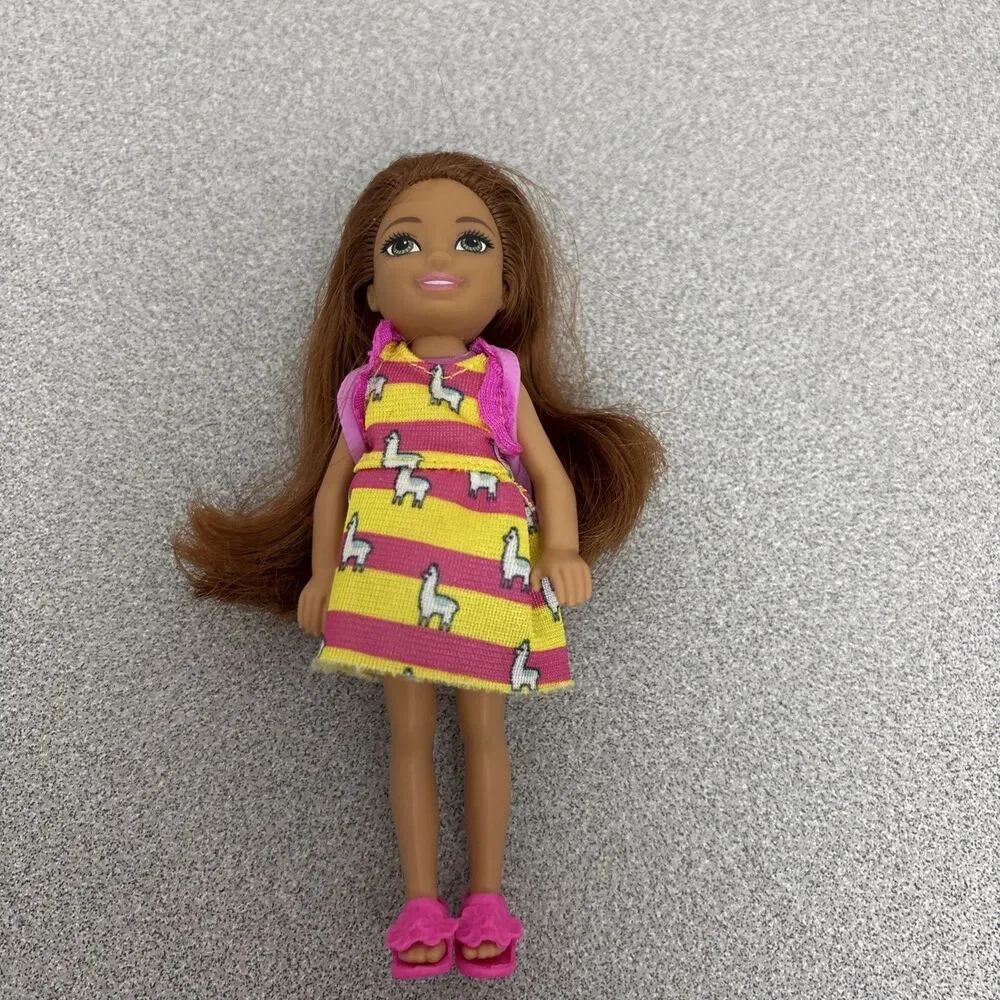 Mattel Barbie Club Chelsea Doll, Lot of 3 Girl Dolls, Dressed, Backpack, 1 AA
